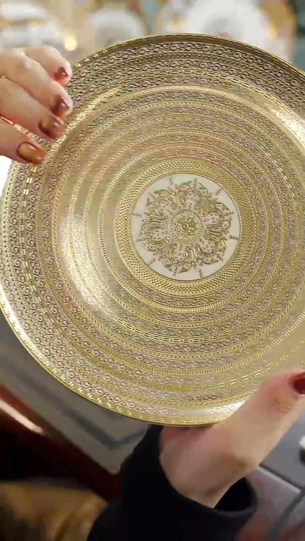 瓷片8英寸满花点心盘 福利价