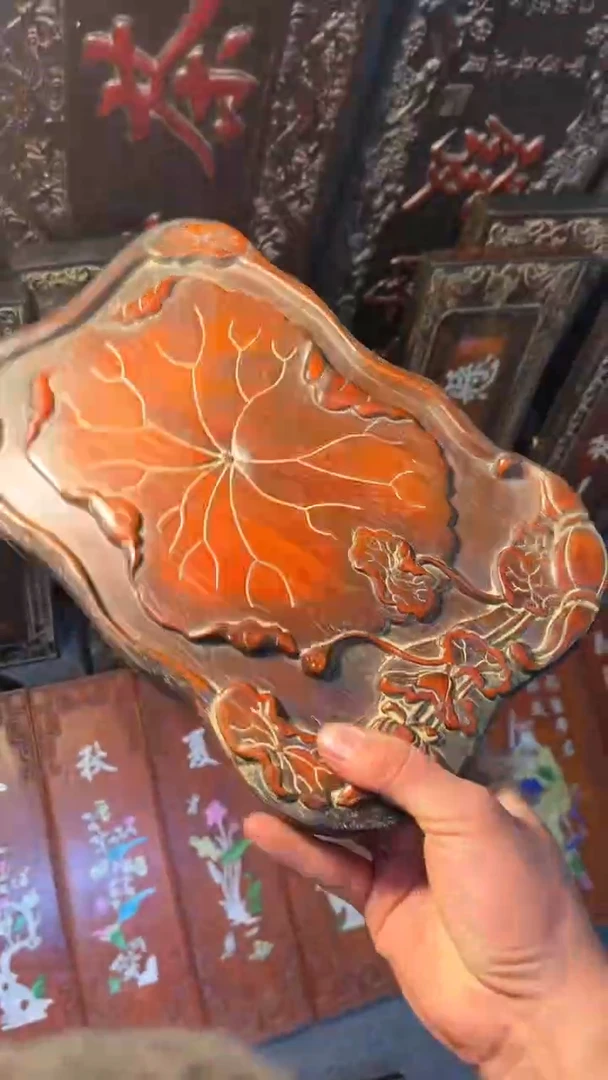 【闪购商品】非洲紫檀（红花梨）30x20cm赏盘