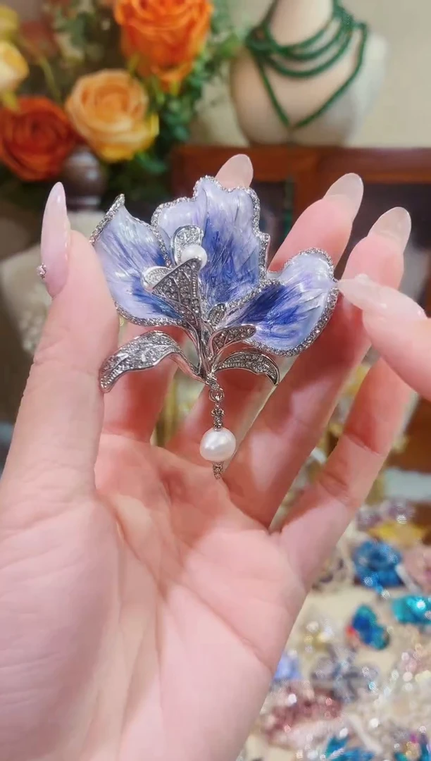 合成立方氧化锆铜合金紫瓣兰心