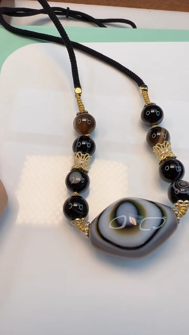 玛瑙/玉髓（覆膜）项链未镶嵌Y21316（拍一发一）多样性发货