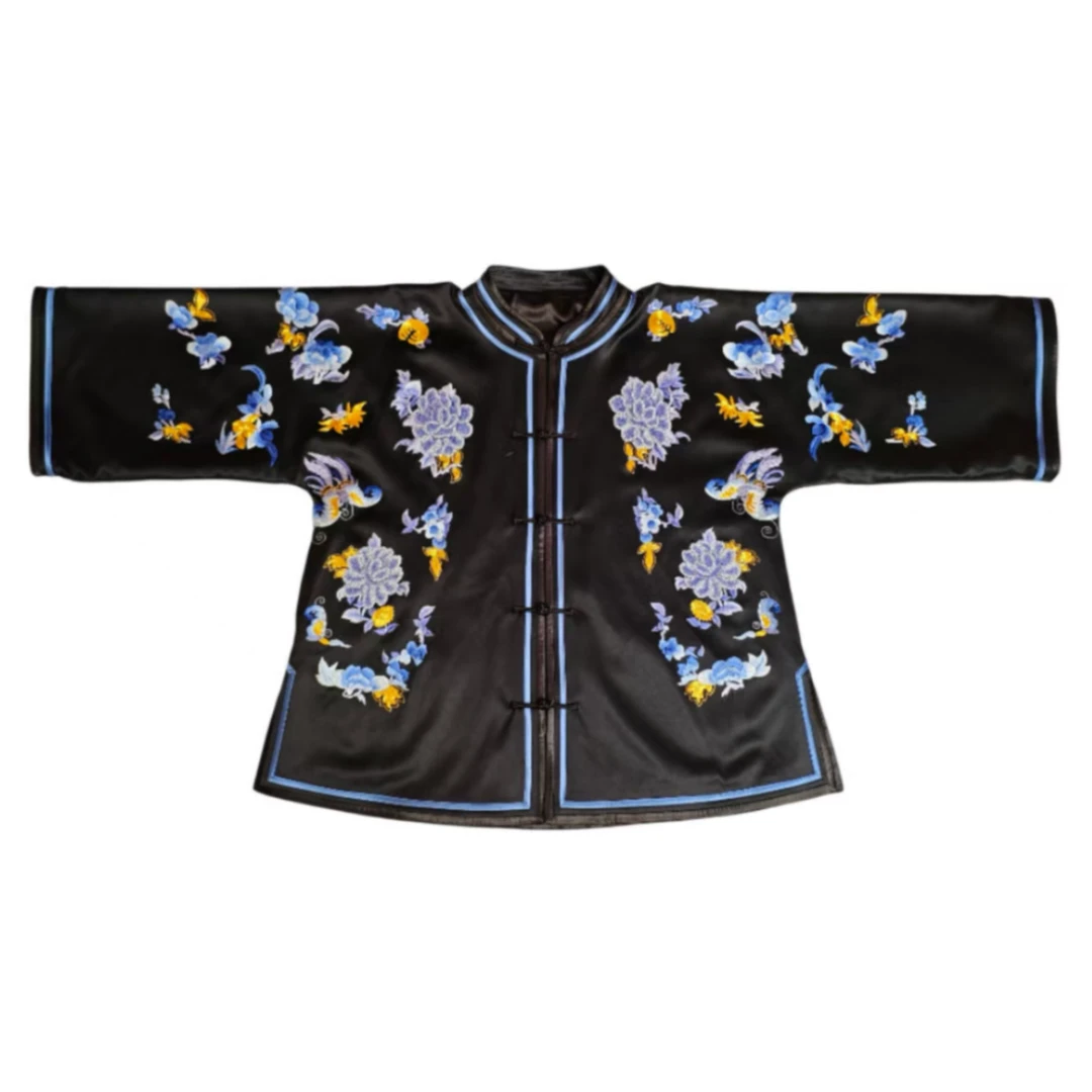 锦帛花衣天下原创设计传统打籽绣蝴蝶牡丹新中式复古女装春秋外套