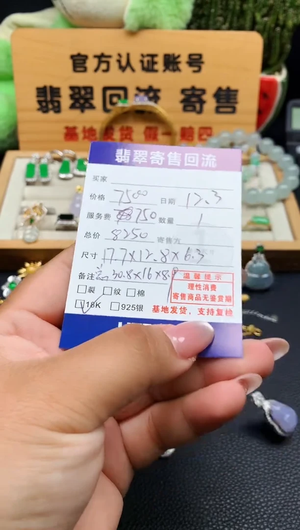 颈饰18K金镶嵌翡翠10151388