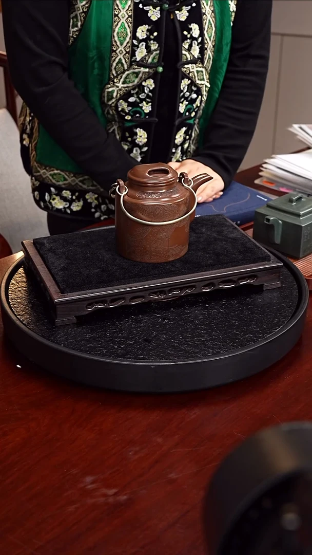 茶壶紫砂程辉 洋桶75 国标紫泥  541毫升 吴冠中 绍培 顾氏认证