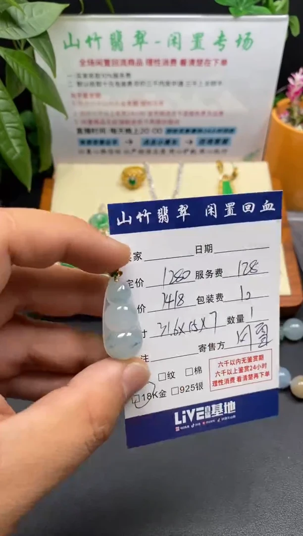 颈饰18K金镶嵌翡翠3001984