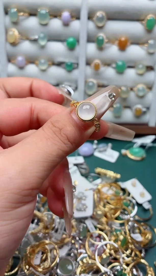 银S925镶嵌戒指翡翠.