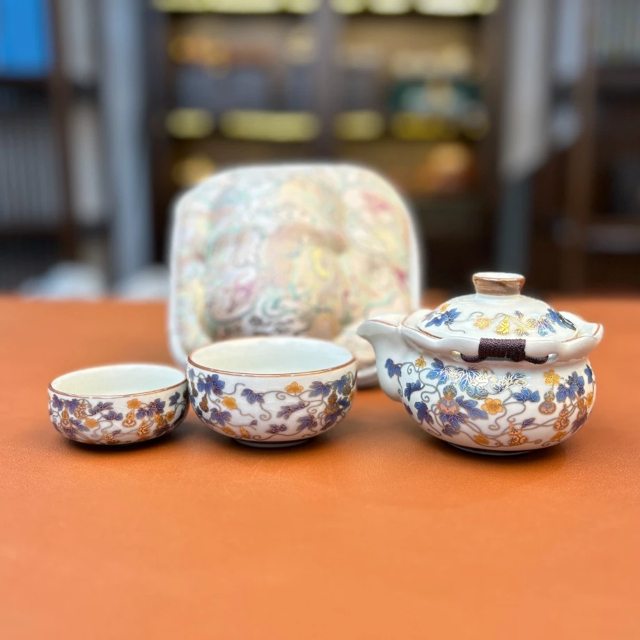 ZH3732-葫芦宝瓶手抓壶一壶两杯带包带茶巾