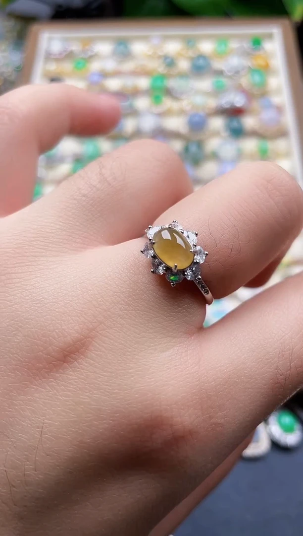 银S925镶嵌戒指翡翠31