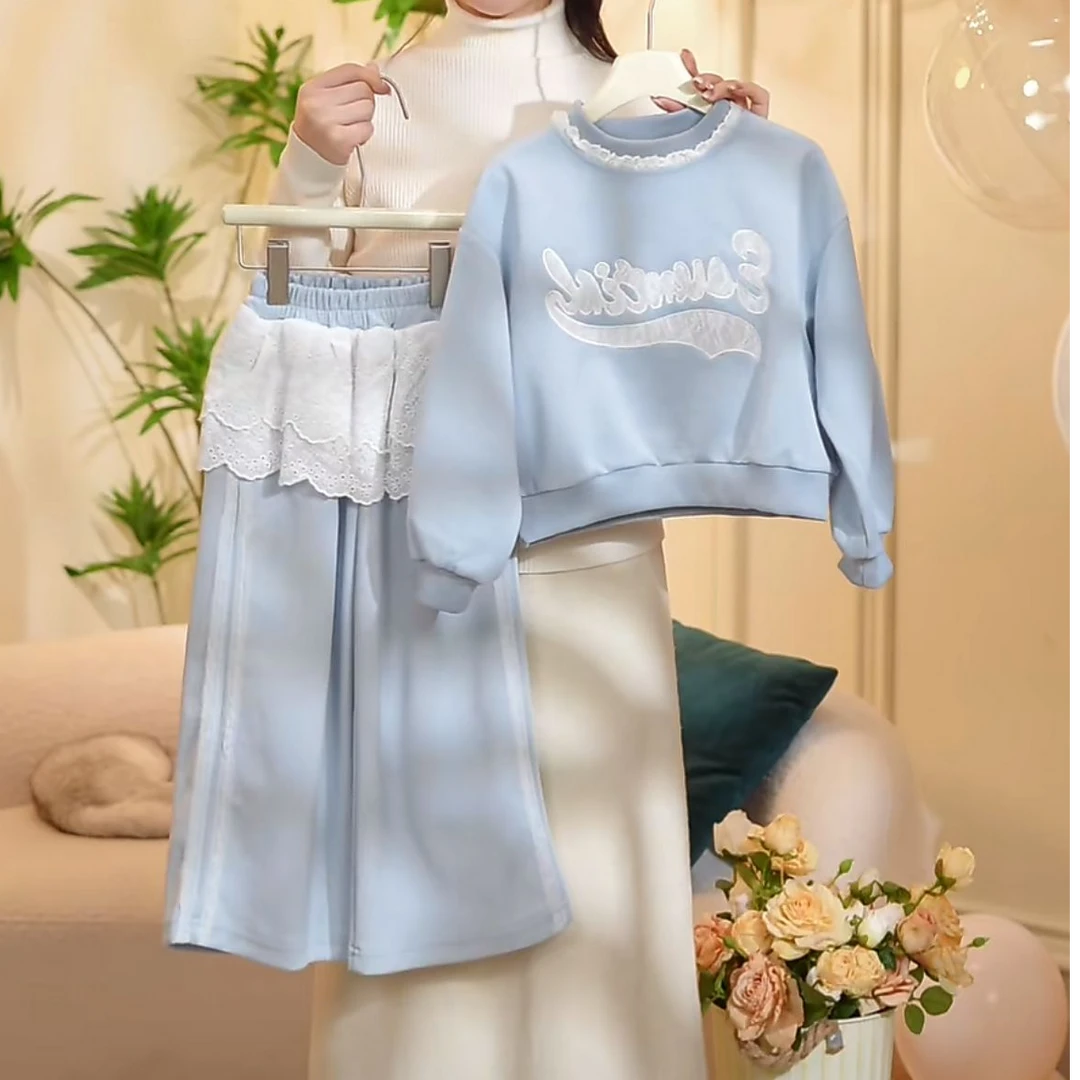 女童2025春季时尚韩版运动休闲套装