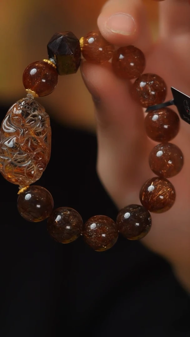 水晶手串未镶嵌E2894 铜发晶狐狐  手串