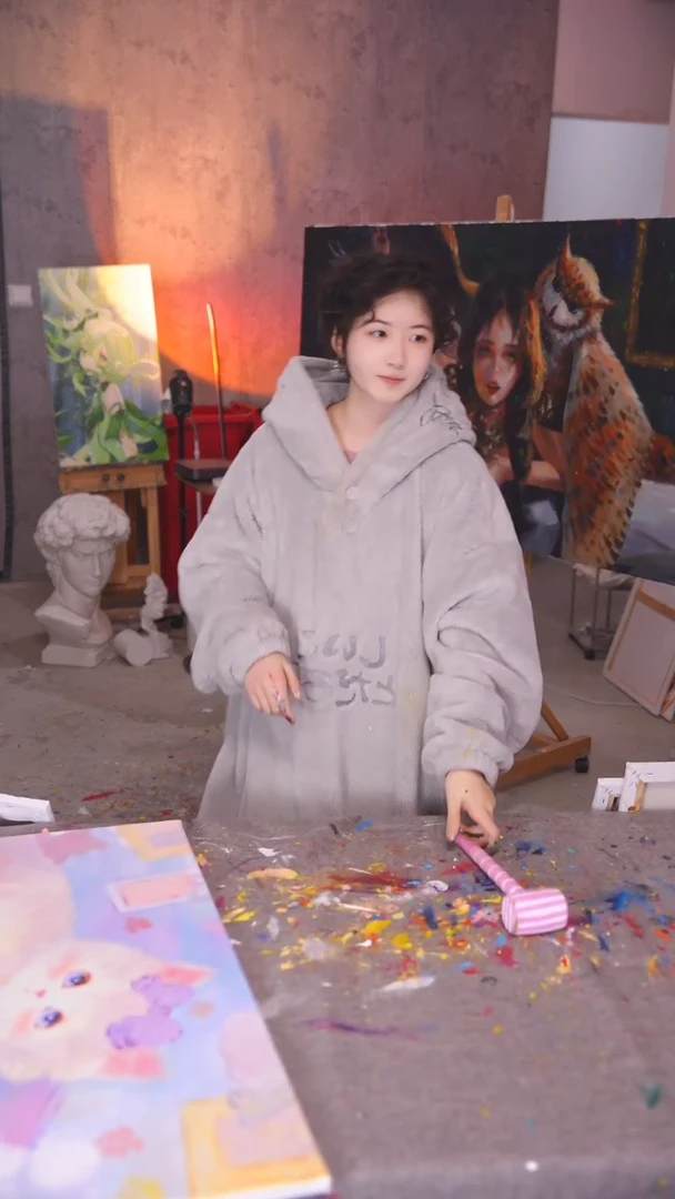 【闪购商品】油画天鹅丙烯画纯手绘