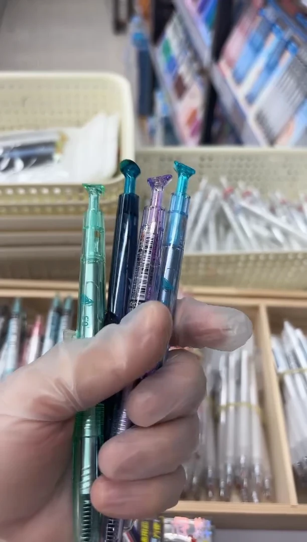 天*兰禾硕HS-422按动中性笔0.5(黑色)静音速干混杆--74支