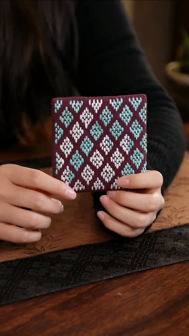 【闪购商品】织绣杯垫小号正方形E款