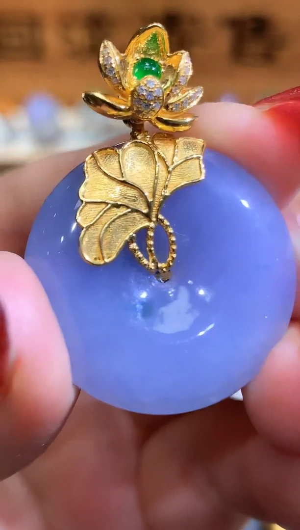 【闪购商品】翡翠颈饰18K金镶嵌团购1