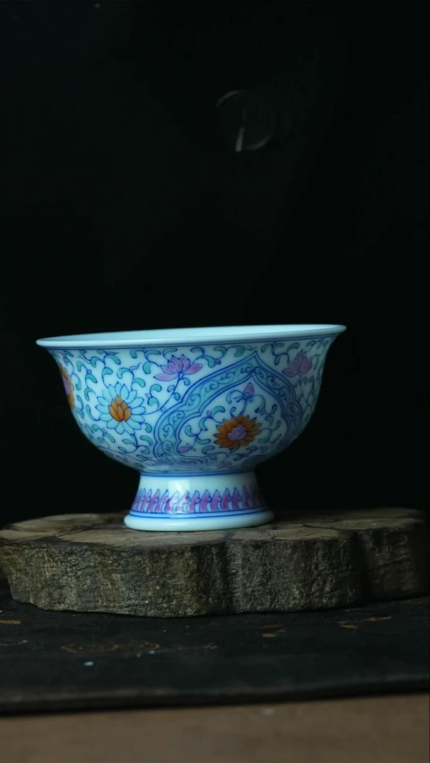 【闪购商品】杯景德镇陶瓷斗彩善听