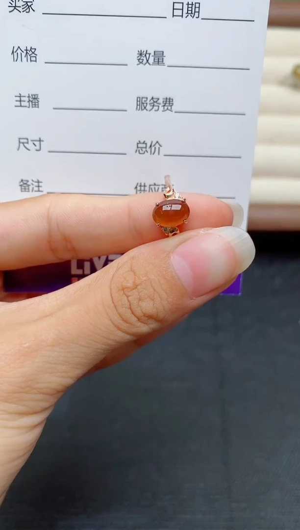 银S925镶嵌戒指翡翠1