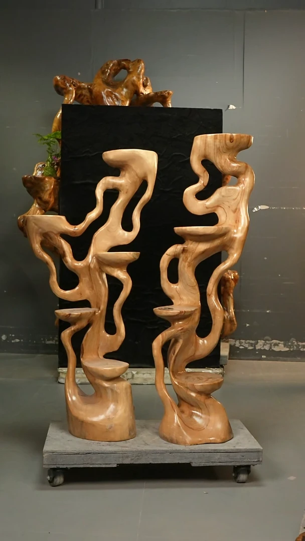 香樟木用****7两个小花架