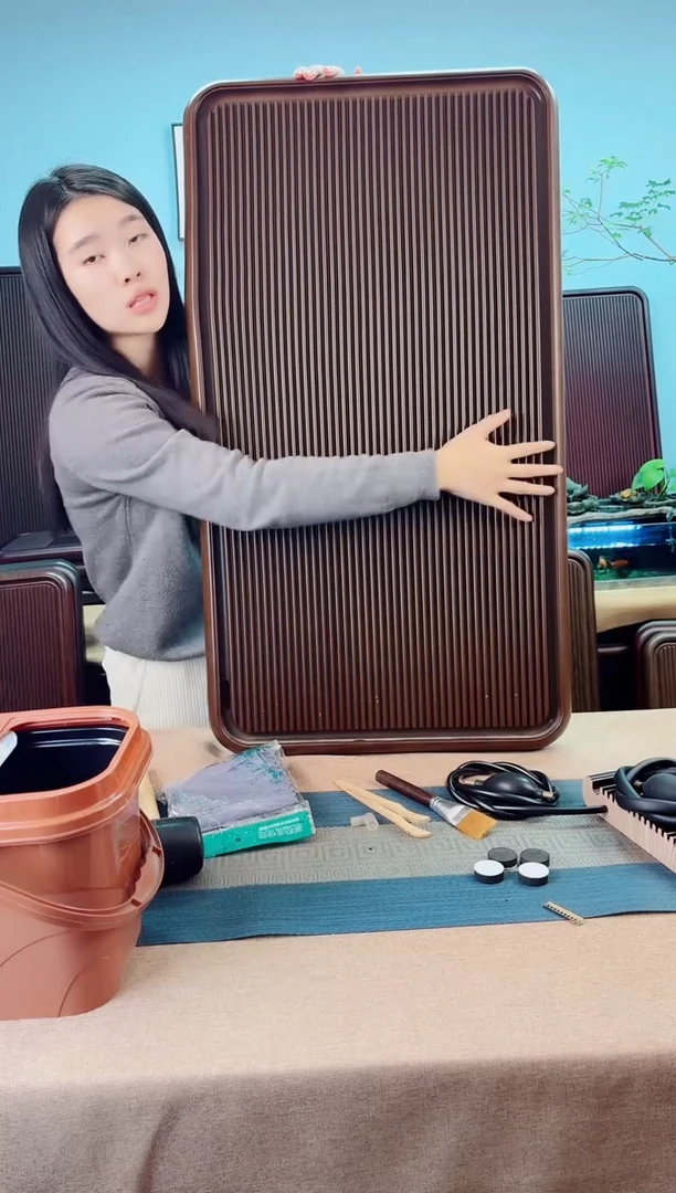 90*50*5千川大板暗黄色款式茶盘