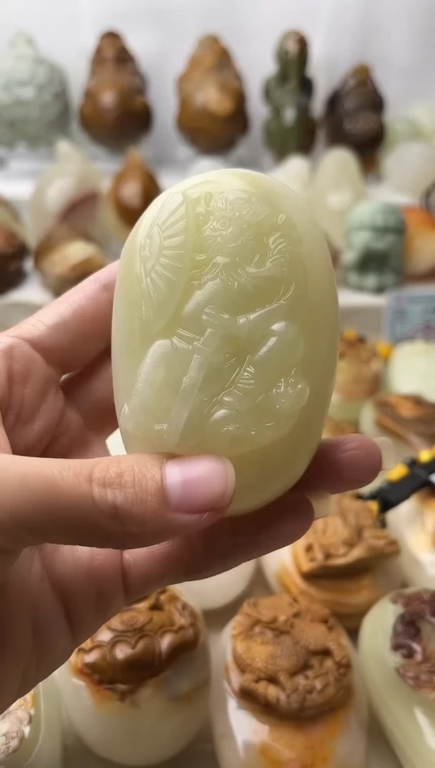 石材古青石棉纹正常不退换钟馗