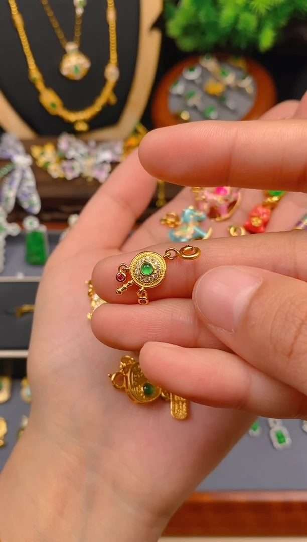 【闪购商品】翡翠吊坠(不含链)银S925镶嵌捕梦网