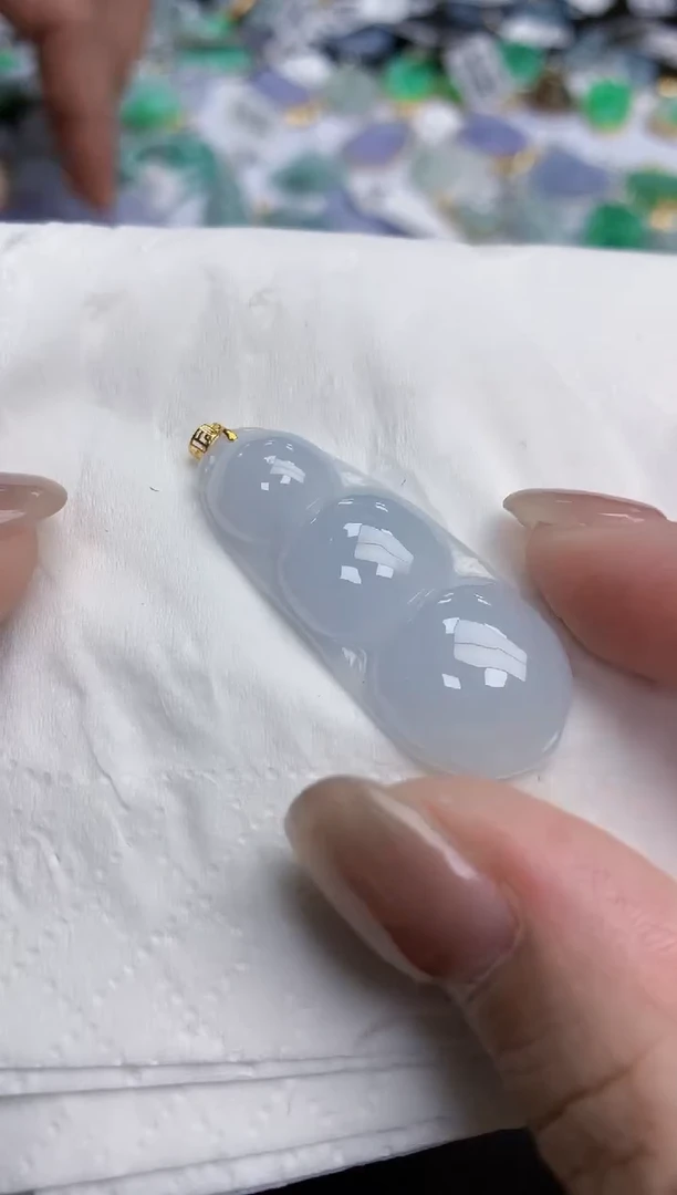 【闪购商品】翡翠颈饰18K金镶嵌天然缅甸翡翠A货