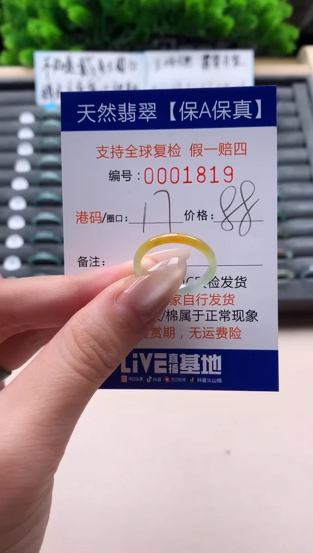 未镶嵌戒指翡翠天然  1819