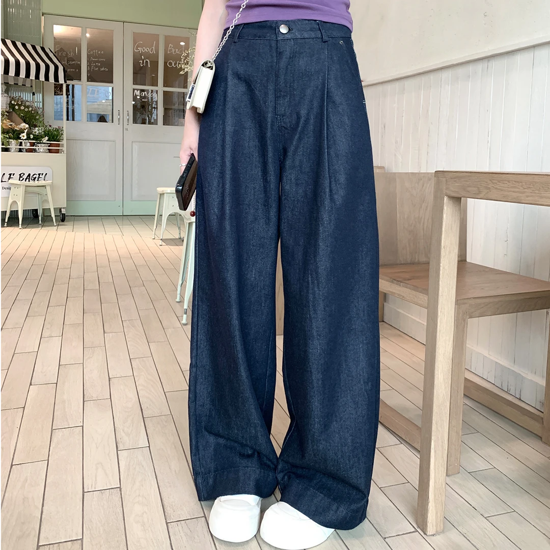 Zzhen【四季都爱】复古老钱感显瘦高腰原牛仔裤DKZ734