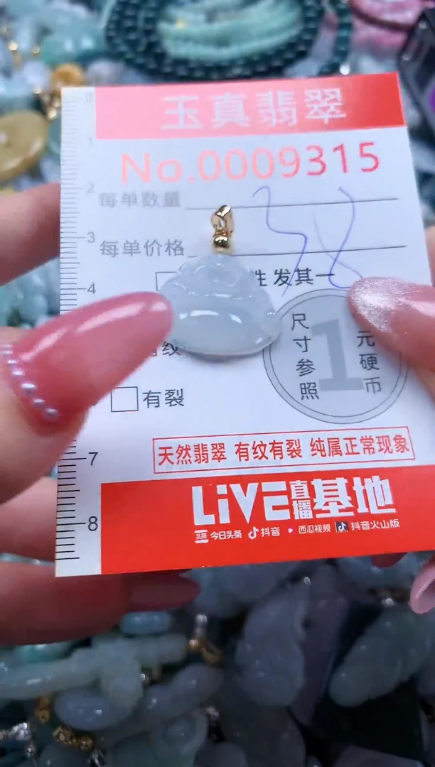 翡翠未镶嵌吊坠(不含链)9315