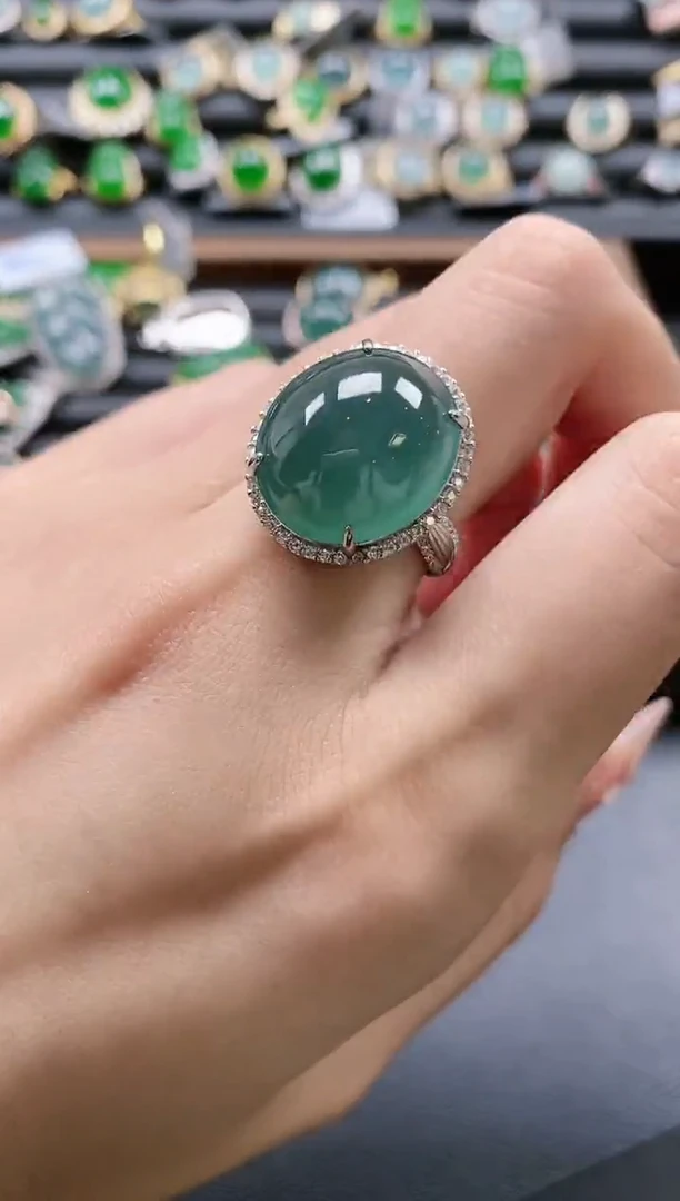 【闪购商品】翡翠戒指银S925镶嵌51151