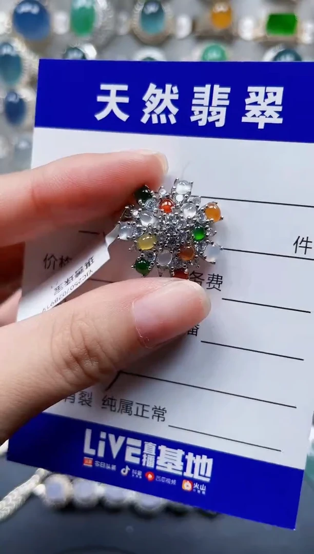 颈饰银S925镶嵌翡翠713