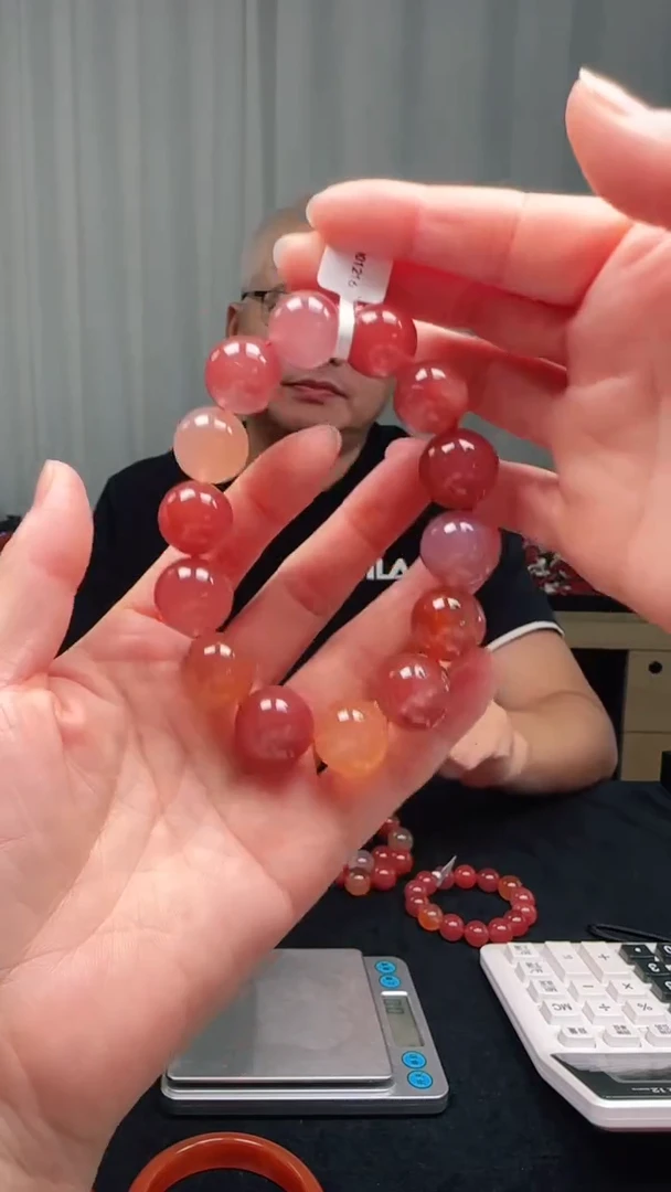 未镶嵌多样性发一件南红玛瑙16mm多宝圆珠单圈