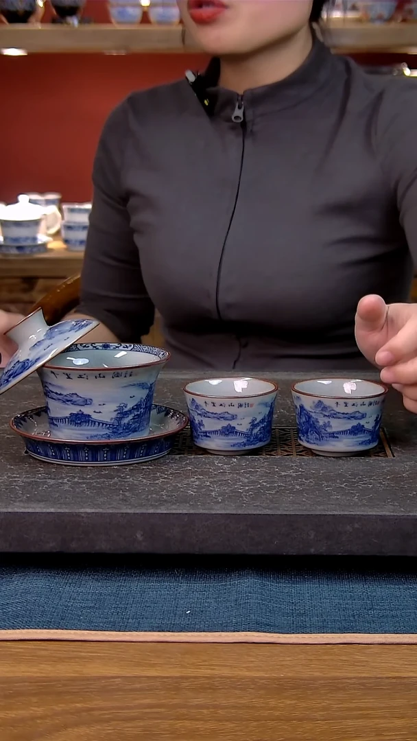 简装家用款3件套 老陶泥开片纹陶瓷茶具