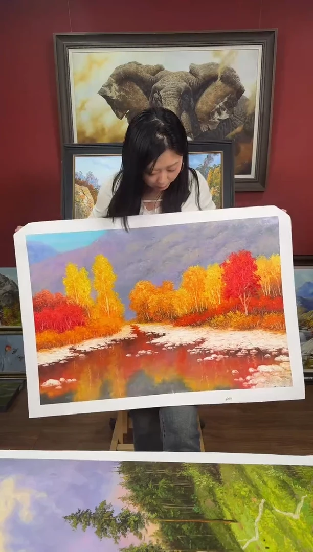 油画【76号】约90*60cm丨朝鲜原创纯手绘孤品油画丨顺丰包邮