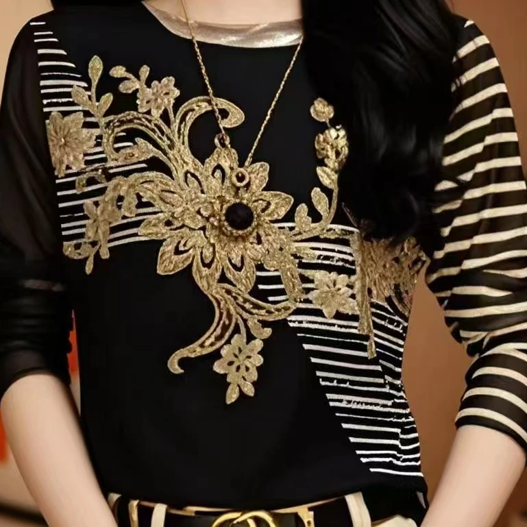 春季新款2025时尚春秋服装抖音显瘦打底衫上衣女洋气小衫长袖