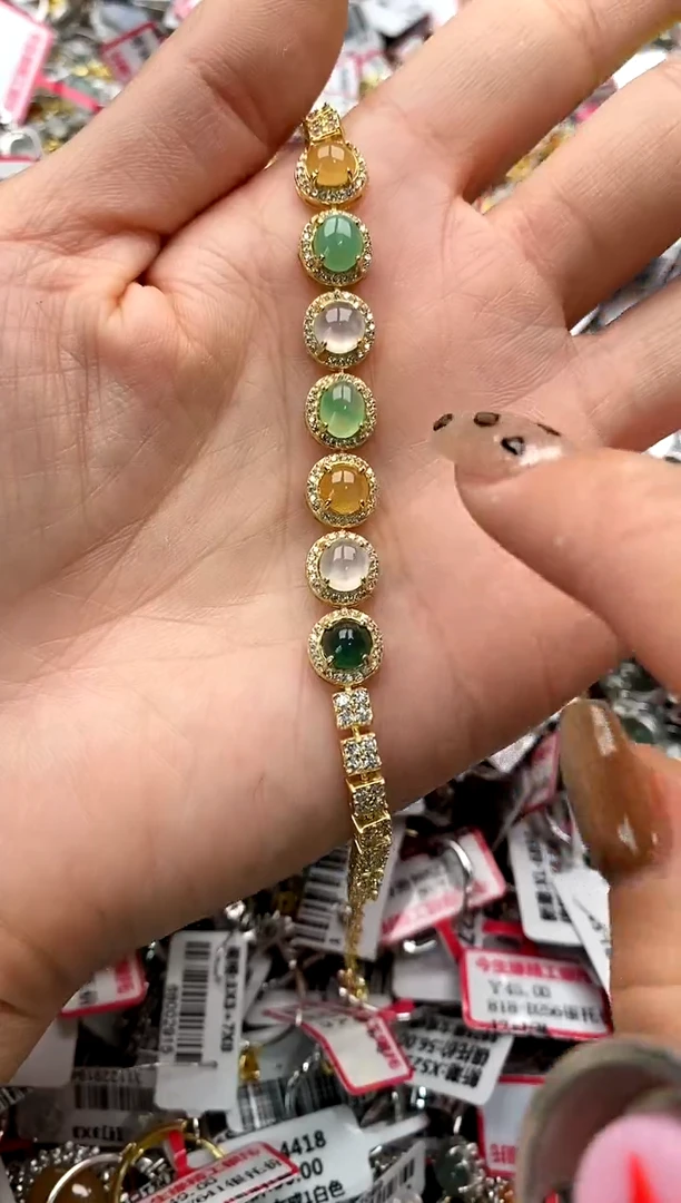 【闪购商品】翡翠戒指银S925镶嵌66666666      8