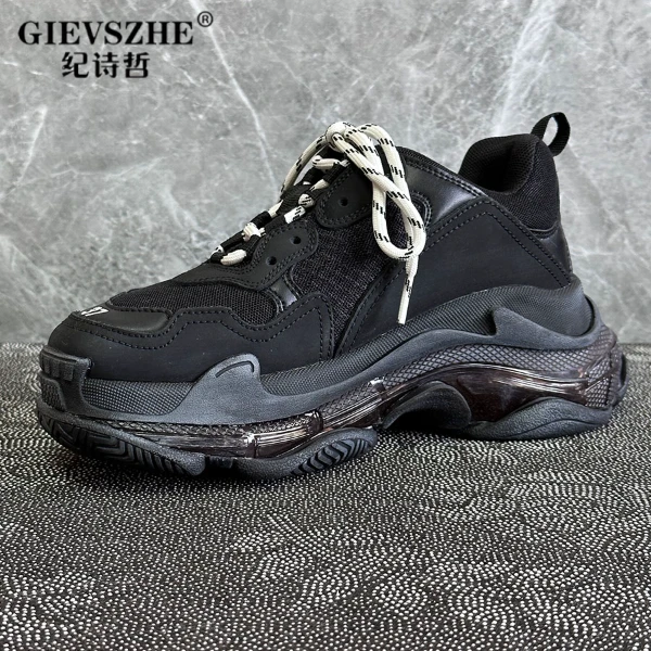 【明星同款】纪诗哲巴黎家新款气垫增高老爹鞋男女款同女款气垫增高