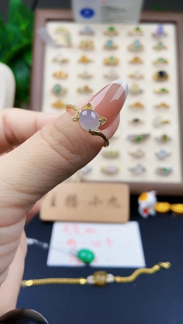 银S925镶嵌戒指翡翠12