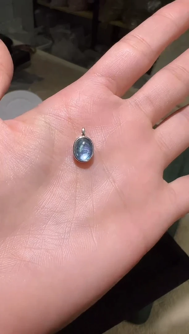 【闪购商品】海蓝宝石吊坠(不含链)银S925镶嵌0119s035多样性发一