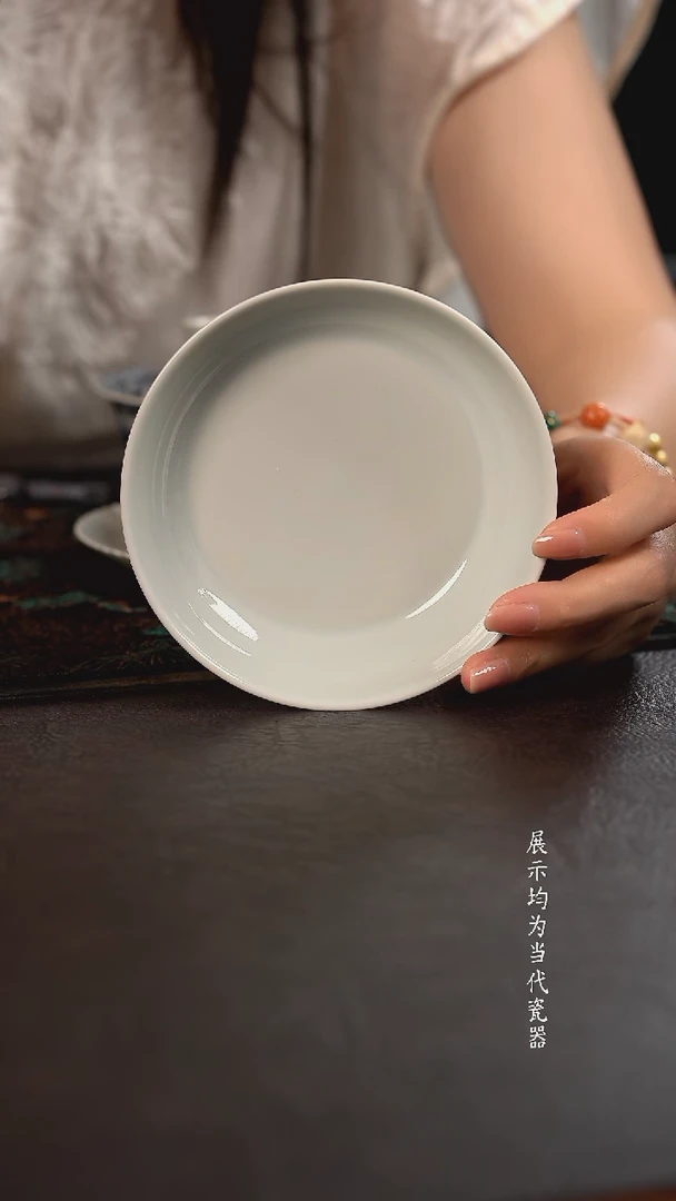 厚力煊仿古素胎窝盘壶承