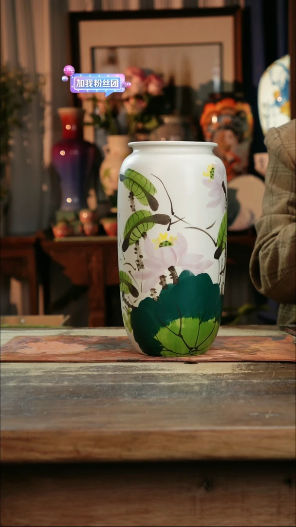 【闪购商品】瓷片景德镇纯手工釉下彩精品花瓶