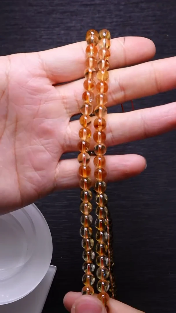 【闪购商品】水晶多圈未镶嵌Q064黄塔晶多圈6mm