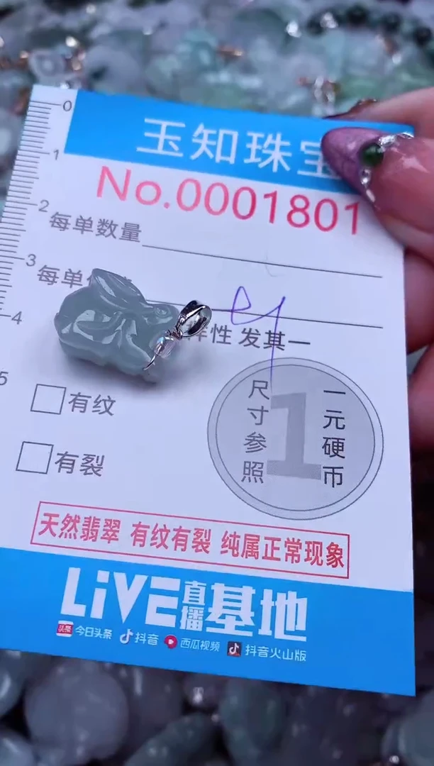吊坠(不含链)未镶嵌翡翠1801