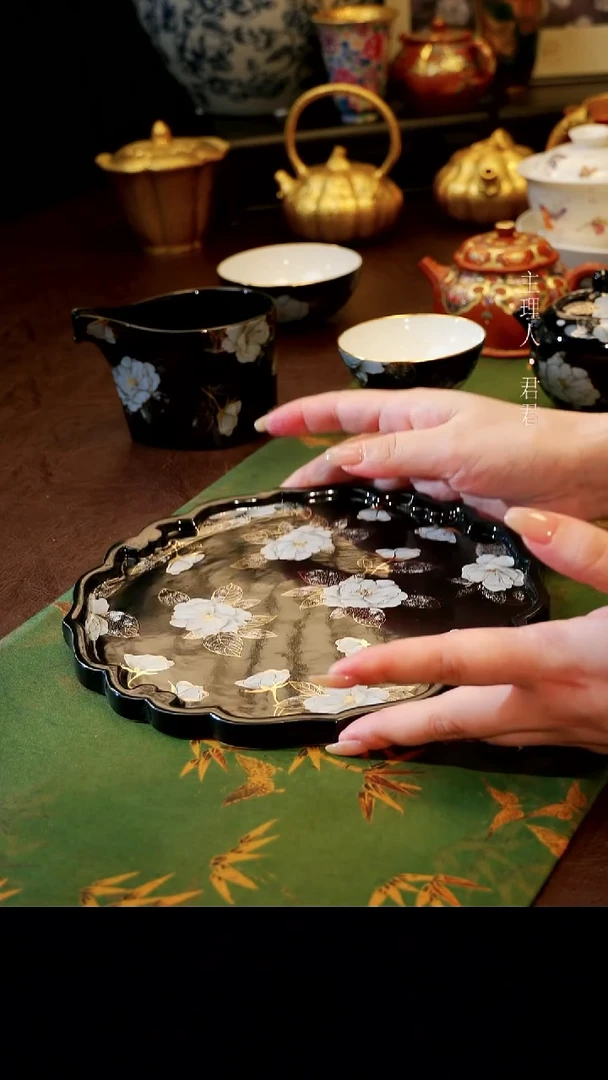 茶杯紫砂【宜景窑黑地系列】壶承