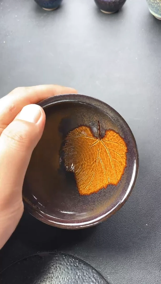 茶盏513  叶紫建盏叶紫建盏