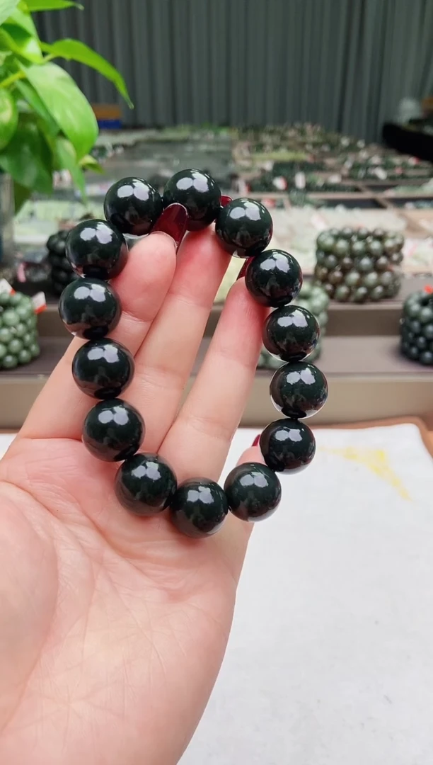 【闪购商品】和田玉手串未镶嵌纯天然新疆马儿羊矿塔青16