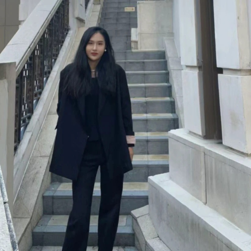【南油思齐服饰】烟灰黑牛仔裤窄版直筒裤 高腰软牛仔宽松显瘦长裤