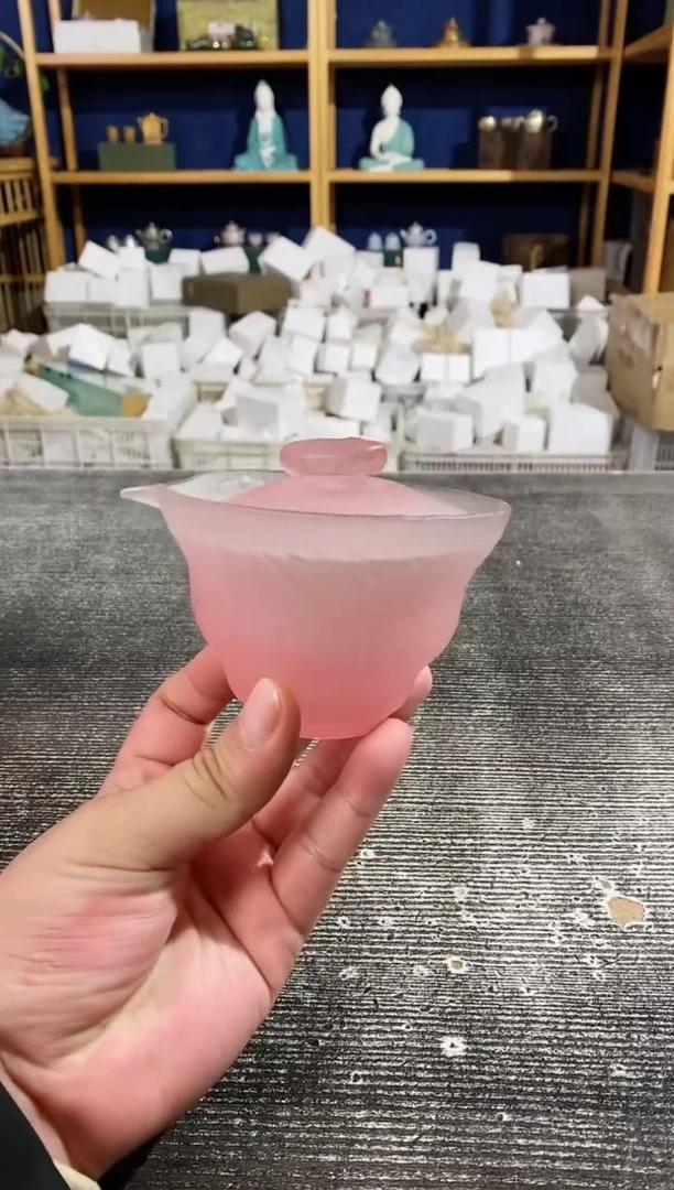 【闪购商品】其他粉色琉璃小盖碗