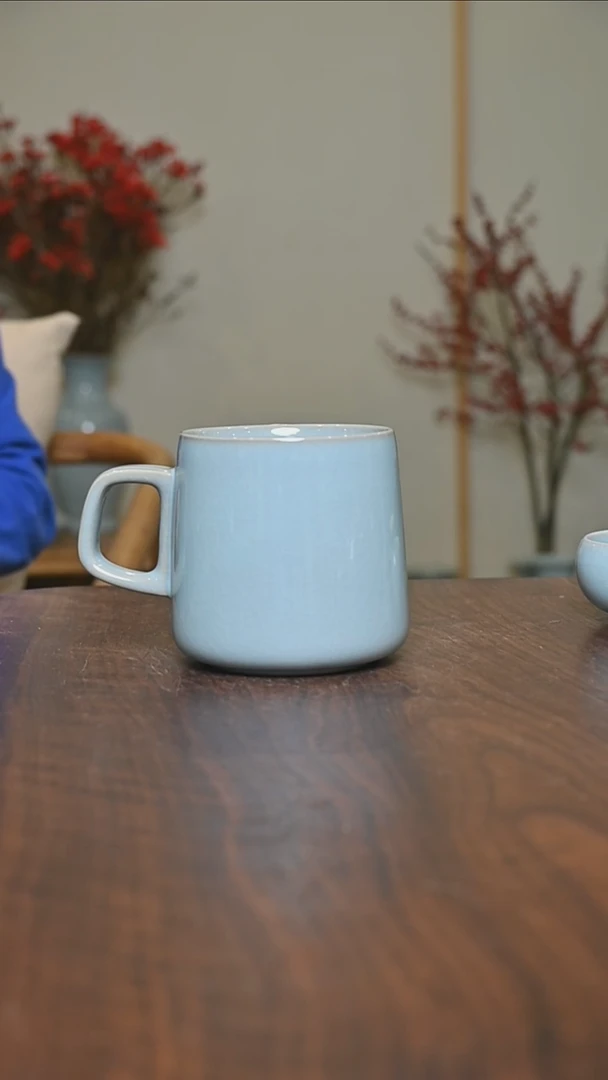 【闪购商品】其他方胜杯450毫升 微瑕天青釉 无款