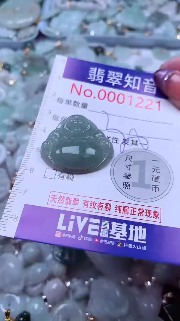 翡翠未镶嵌吊坠(不含链)1221