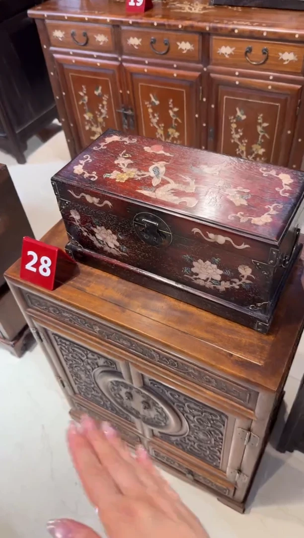 木木头款40紫檀树鸟翻盖箱428.88888