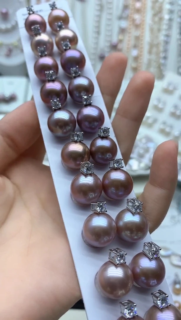 淡水珍珠银S925镶嵌吊坠(不含链)多样性发其一